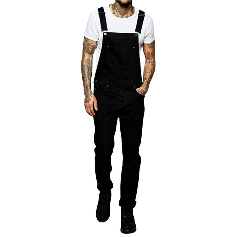  Lxiaozhu Mens Ripped Jean Dungarees 2023 Spring Fall