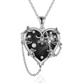 thumbnail image 1 of JEABZEL Gothic Witches Heart Pendant Necklace - 925 Sterling Silver Jewelry for Women - Perfect Gifts, 1 of 6