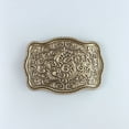 thumbnail image 1 of JEAN'S FRIEND Vintage Gold Plated Southwest Western Flower Carved Belt Buckle, 1 of 6
