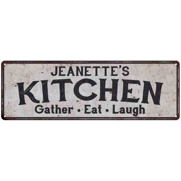 JEANETTE's Kitchen Gift Rustic Chic Decor Gift 6x18 Sign 206180051934