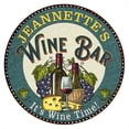 thumbnail image 1 of JEANNETTE'S Wine Bar 14" Round Green Metal Sign Decor 100140043495, 1 of 1
