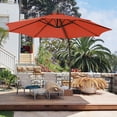thumbnail image 1 of JEAREY 11 ft.Aluminum Curvy Cantilever Offset Hanging Patio Umbrella With Sandbag Base Orange, 1 of 5