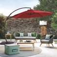 JEAREY 11FT Outdoor Patio Umbrellas Large Offset Umbrella Curvy