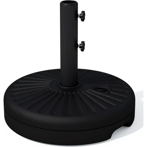 JEAREY 22L Patio Umbrella Stand, Outdoor Umbrella Base Water Filled Stand, Patio Outdoor Umbrella Holder (Ink Black)