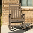 thumbnail image 1 of JEAREY Oversized Outdoor Rocking Chair for Porch HDPE Brown, 1 of 7