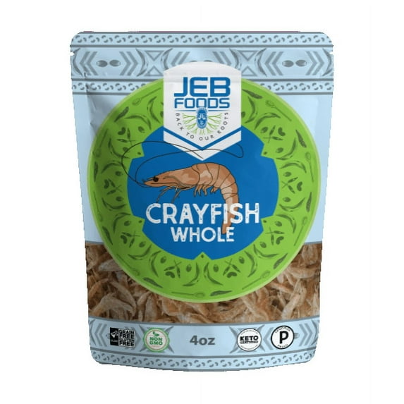 JEB FOODS Crayfish Whole - 4oz Nigeria Dried Baby Shrimp Whole
