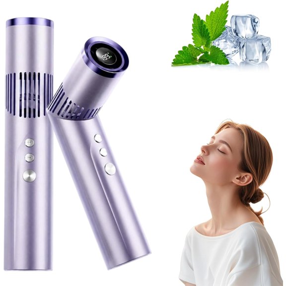 JEBTBFZE 2-In-1 Rotating Mini Fan & Flashlight, 180° Rotating Head, With High-Led Light, High-Capacity 3000mah Battery, Foldable Adjustable Personal Cooling Fan For Camping Travel Use  (Purple)