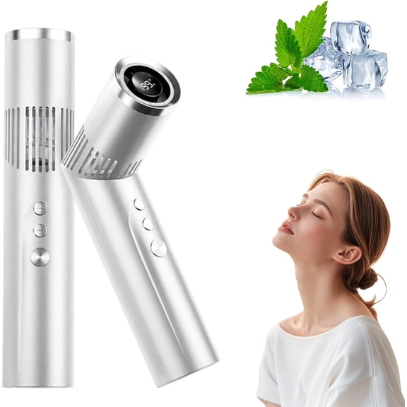 JEBTBFZE 2-In-1 Rotating Mini Fan & Flashlight, 180° Rotating Head, With High-Led Light, High-Capacity 3000mah Battery, Foldable Adjustable Personal Cooling Fan For Camping Travel Use (White)