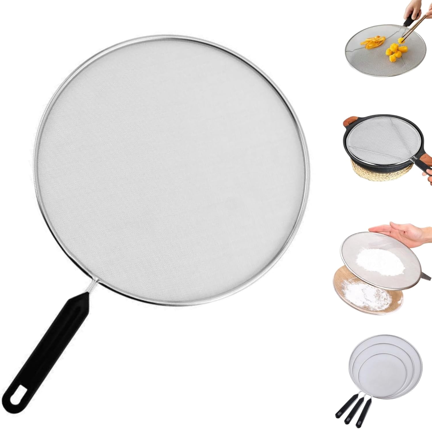 JEBTBFZE Splatter Screen for Frying Pan, Stainless Steel Grease ...
