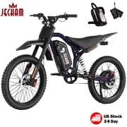 JECHAM QF200R Off Road E Dirt Bike for Adults & Teens,4700W Peak Motor, 60V 32Ah Removable Battery, 50MPH Top Speed, 19"All Terrain Tires UL2849 with bag