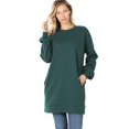 thumbnail image 1 of JED FASHION Women's Comfy Fit Crewneck Long Sleeve Pull-Over Tunic Sweatshirt, 1 of 2