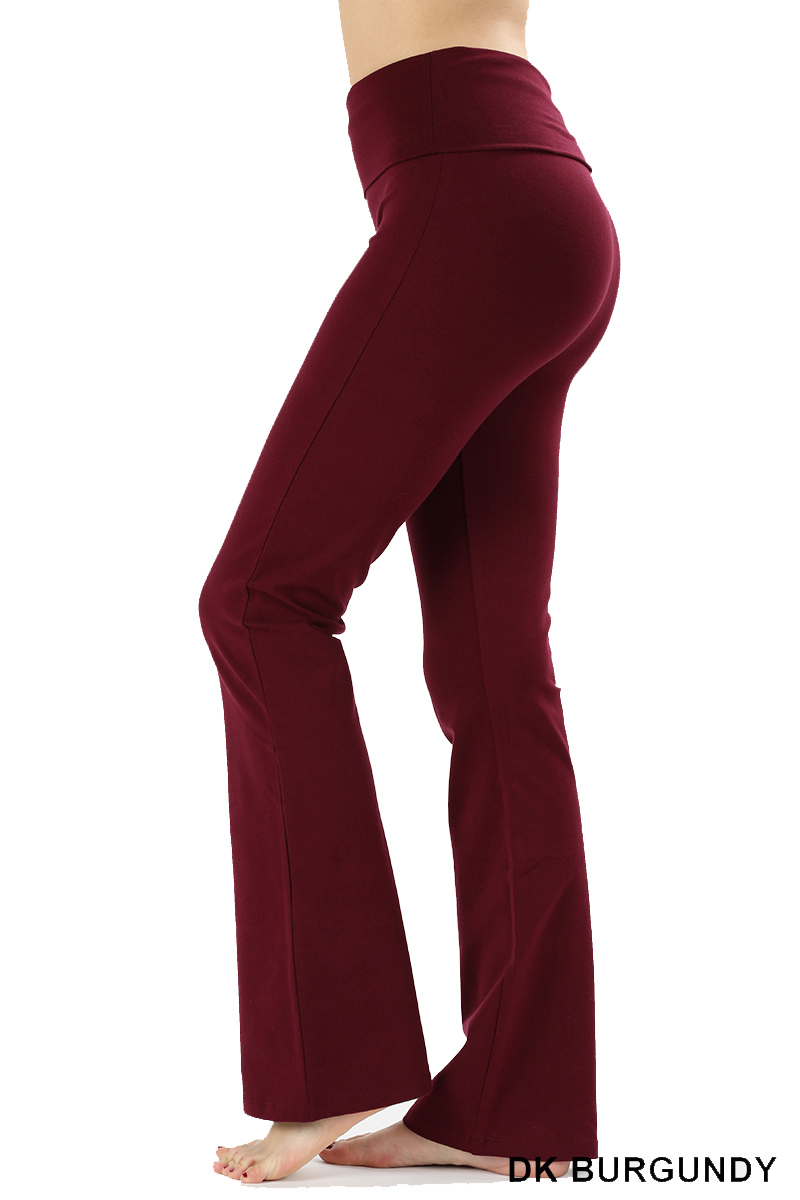 JED FASHION Women's Ultra Stretchy Fold-Over Waist Yoga Pants - Walmart.com