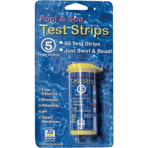 JED Pool Tools 00-IT490 Pool Test Strips, 5-Factor, 50-Ct. - Quantity 12