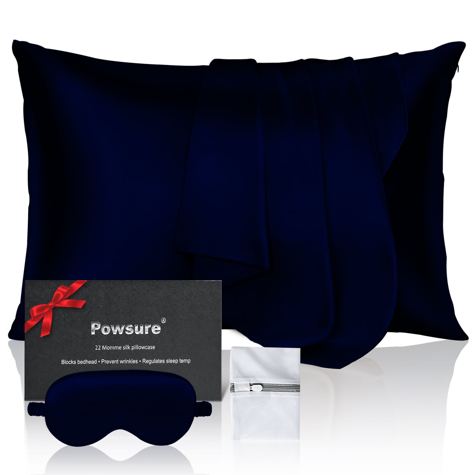 JEEDOVIA 100 Silk Pillow Cases, Silky Soft Hidden Zipper Pillowcases