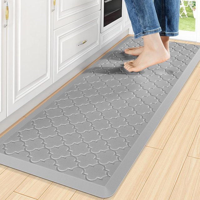 JEEDOVIA Kitchen Mat Cushioned Anti Fatigue, Waterproof NonSkid Rubber