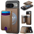 thumbnail image 1 of JEEHOOD Case For Google Pixel 10 / Pixel 10 Pro, RFID Blocking, PU Leather,Compatible With MagSafe Detachable 2 In 1 Wallet With Built-in Push Card Holder,Kickstand Magnetic Protective Cover,Brown, 1 of 8