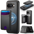 thumbnail image 1 of JEEHOOD Case For Google Pixel 9a, RFID Blocking, PU Leather,Compatible With MagSafe Detachable 2 In 1 Wallet With Built-in Push Card Holder,Kickstand Magnetic Protective Cover,Black,For Pixel 9a, 1 of 7