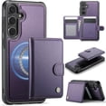 thumbnail image 1 of JEEHOOD Case For Samsung Galaxy A25 5G, RFID Blocking Compatible With MagSafe Detachable 2 In 1 Wallet With Snap fastening Card Holder,PU Leather Case,Kickstand Magnetic Protective Cover,Purple, 1 of 8