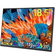 JEEJIA 18.5 Portable Monitor, 1080P FHD Laptop Screen Extender, 120HZ, Adjustable Stand, USB-C/HDMI Plug & Play, Compatible with Mac/Win/Android