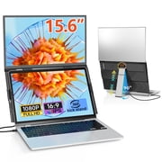 JEEJIA Portable Monitor, 15.6 Inch, 1080P, Plug & Play Laptop Screen Extender w/ USB-C/HDMI, Travel Monitor for Work & Home Office Mac/Windows/Chrome/Android