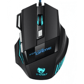 JEEJIA USB Wired Gaming Mouse Featuring RGB Lighting, Adjustable DPI, and Macro Programming, Ergonomic, for PC and Laptop Gaming, Black