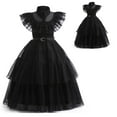 thumbnail image 1 of JEEK Wednesday Dress for Kids Girls, Addams Family Cosplay Outfit Costumes for Hallo-ween Birthday School Party, 1 of 6