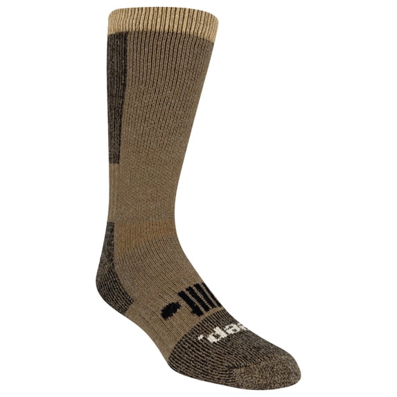 JEEP Men's Rugged Wool Blend Hiking Work Crew Socks - 1 Pair Pack- Heavyweight Cushioned Comfort and Blister Prevention