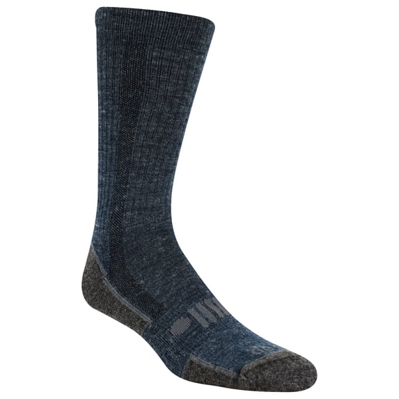 JEEP Men's Wool Blend Trail Crew Socks - 2 Pair Pack - Breathable, Cushioned Comfort