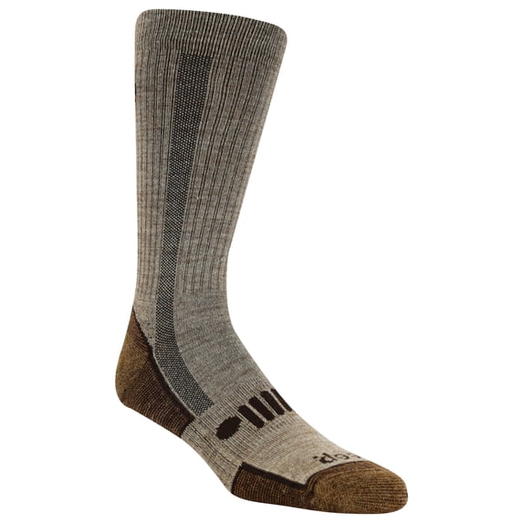 JEEP Men's Wool Blend Trail Crew Socks - 2 Pair Pack - Breathable, Cushioned Comfort
