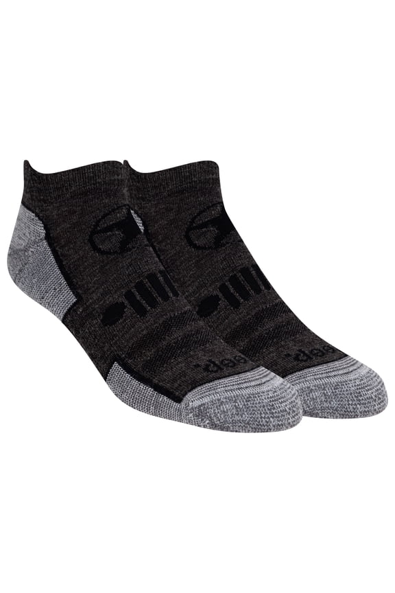 Men's Wool Blend Trail No Show Socks - 2 Pair Pack - Breathable, Cushioned Comfort