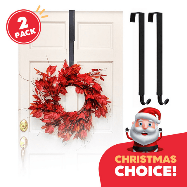 JEEXI Adjustable Front Door Wreath Hanger for Christmas 2 Pack, 1525
