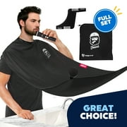 JEEXI Beard Bib Apron for Men - As Seen on Shark Tank, Mens Hair Catcher for Shaving, Trimming - Grooming Accessories & Gifts for Dad or Husband, Christmas, Stocking Stuffers