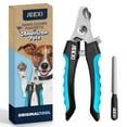 thumbnail image 1 of JEEXI Blue Dog Nail Clippers and Trimmer With Safety Guard, Avoid Over-Cutting Toenail Razor Sharp Blades, Small Medium Large Breeds, 1 of 10