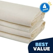 JEEXI Cheese Cloths - 4 Pack, Grade 100, 20x20Inch Hemmed Lint-Free Cheesecloth for Straining Reusable, 100% Unbleached Pre Cut Cheesecloth Strainer Muslin Cloth for Juicing, Cheese Making