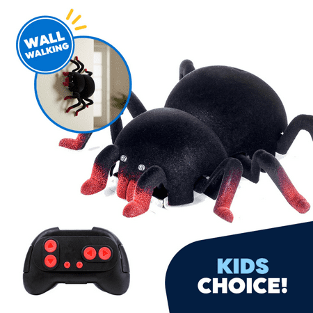 JEEXI Halloween Wall Climbing Spider RC Toy – Remote Control Rechargeable Robot with LED Eyes, Climbs Walls & Windows, Creepy Fun for Kids (JEEXI Climbers)