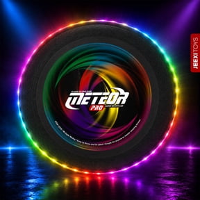 JEEXI Original LED Frisbee - Glow in The Dark Flying DiscRechargeable with LEDs, 13 Lighting Modes,Light-Up Disc forOutdoor Night Game Toy