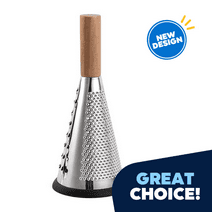 JEEXI Professional Cheese Grater, Stainless Steel with 3 Sides, Efficiently Grate Cheese, Best for Parmesan Cheese, Vegetables, Ginger