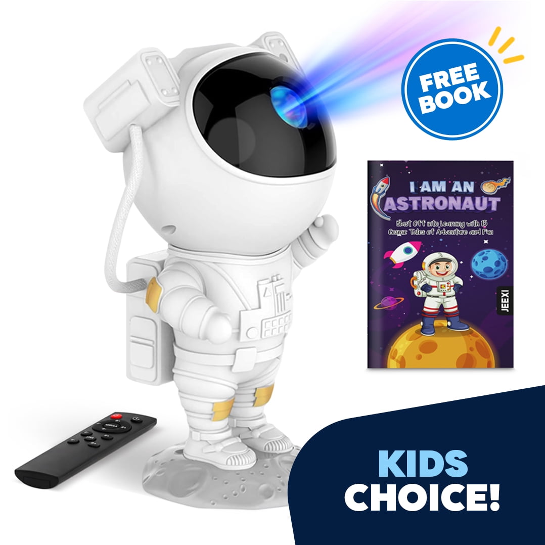 JEEXI Star Projector Galaxy Night Light - Astronaut Space Projector, Starry Nebula Ceiling LED Lamp with Timer and Remote, Kids Room Decor Aesthetic, Gifts for Christmas, Birthdays, Valentine's Day