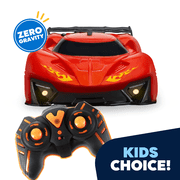JEEXI Wall Climbing Car – Remote Control Toy for Kids, Drives on Walls, Windows & Ceilings, Smooth Surface RC Car with LED Lights, Dual Mode for Floor & Wall, Fun Gift for Boys & Girls (Red)