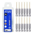 thumbnail image 1 of JEFE HEX 1/16" Hex Shank Drill Bits for Quick Change, HSS Titanium Coated (Pack of 12), 1 of 5