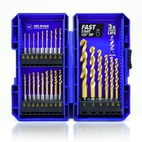 JEFE HEX 24 Pieces Hex Shank Drill Bit Set HSS Twist Titanium Drill Bits Quick Change Drill Bits Set