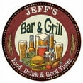 thumbnail image 1 of JEFF'S Bar and Grill 14" Round Metal Sign Kitchen Wall Decor 100140020069, 1 of 1