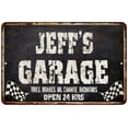 thumbnail image 1 of JEFF'S Garage Black Grunge Sign 8x12 Decor Gift 208120005069, 1 of 1