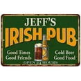 thumbnail image 1 of JEFF'S Irish Pub Beer Metal Sign Bar Decor 8x12 108120013123, 1 of 1