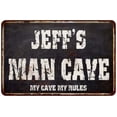 thumbnail image 1 of JEFF'S Man Cave Black Grunge Sign Home Decor Gift Cave Funny 108120004069, 1 of 1