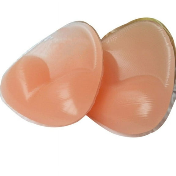 JEFFENLY Bra and Bikini Gel Inserts for Summer Waterproof Silicone Triangle Push-Up Breast Pads Swimsuit and Bra Inserts Enhancement Falsies Bikini Pads