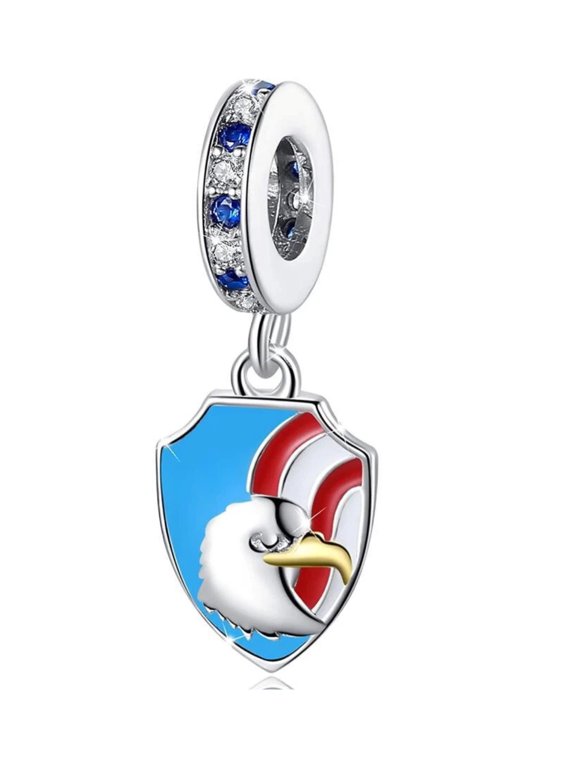 Animals Charms for Women Bracelet Jewelry,Blue American Eagle,Wildlife,Blue American Eagle,Wildlife