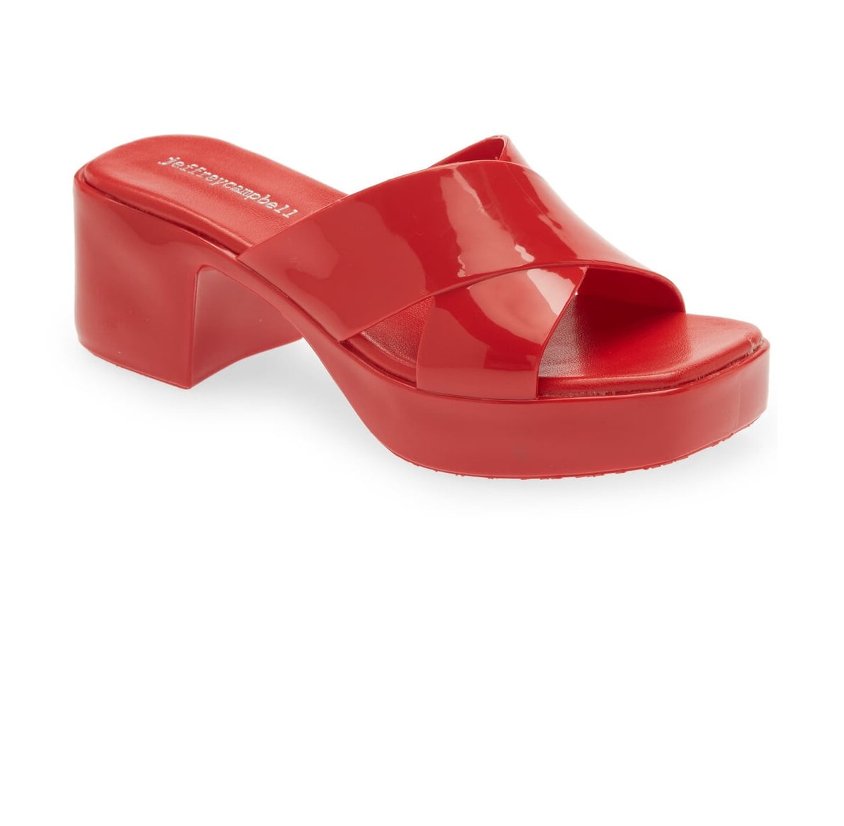 JEFFREY CAMPBELL BUBBLEGUM Sandals Red Shiny