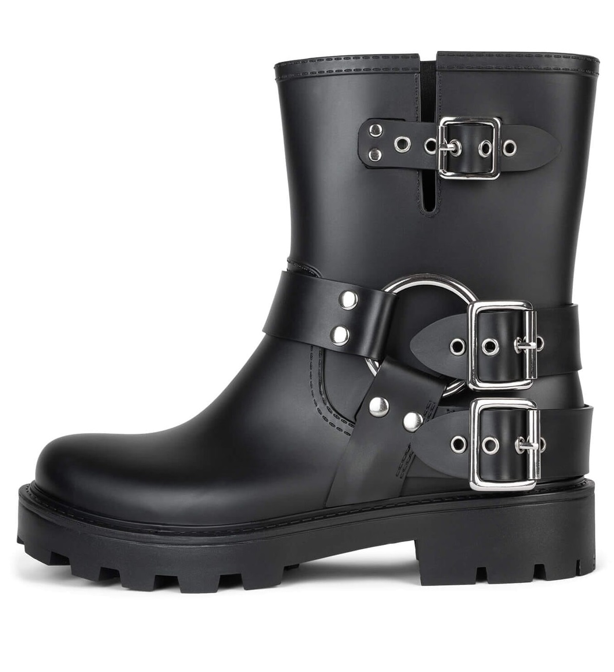 CONTROLLER Rain Boots Black Matte Silver