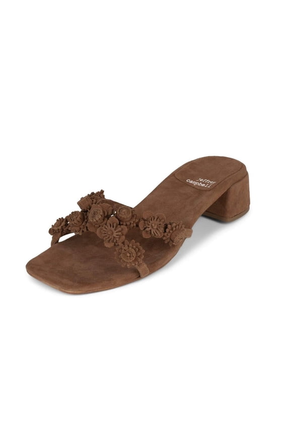DITZY Sandals Dark Natural Suede